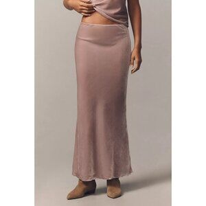 The Tilda Maxi Slip Skirt: Velvet Edition L